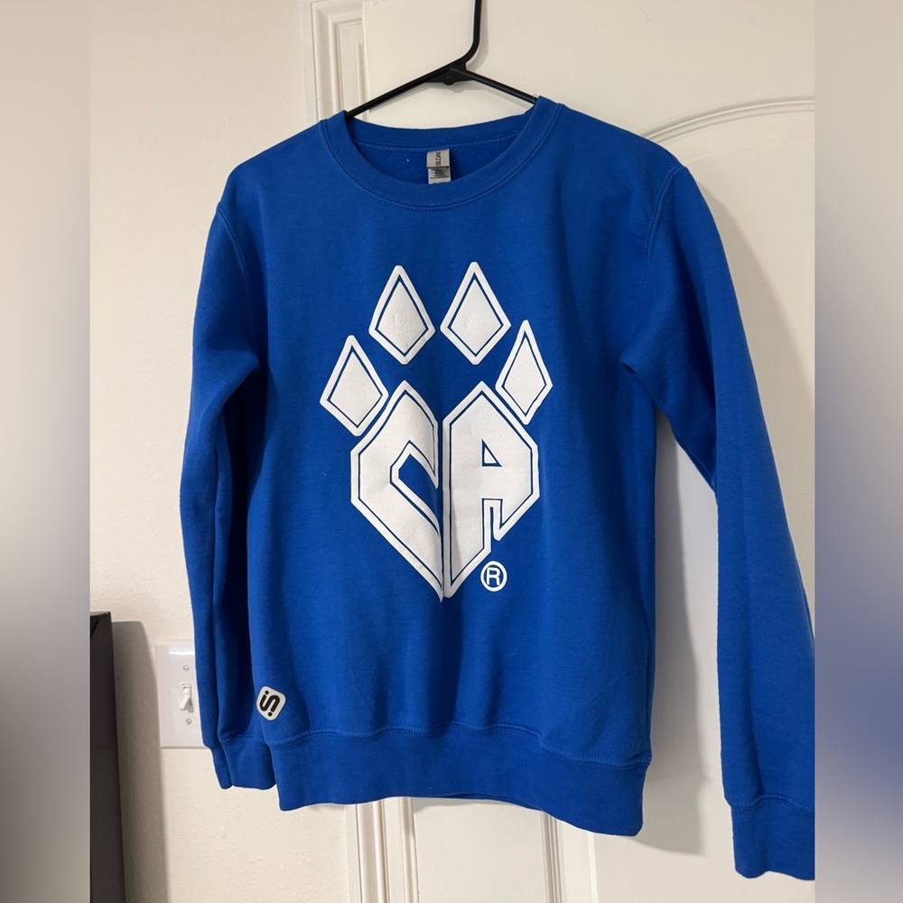 Cheer Athletics Royal Blue Paw Print Logo Crewneck Sweatshirt